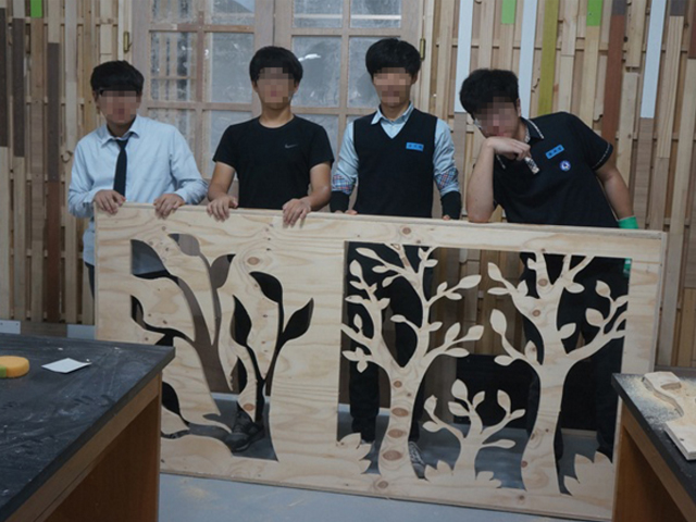 2015년 10~12월 인천삼산고 diy목공 수업