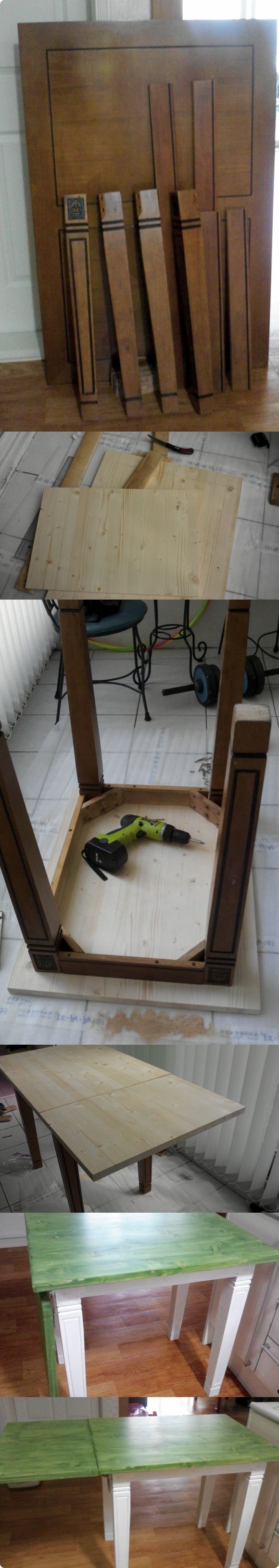 집성목으로 만든 접이식탁