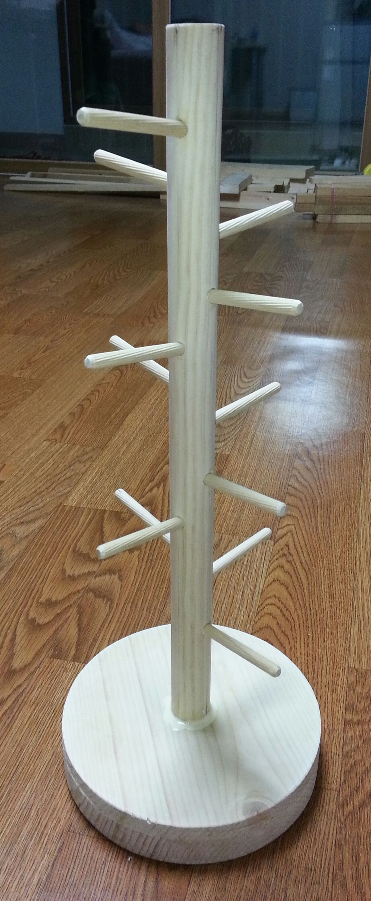 목봉으로 만든 악세사리 걸이