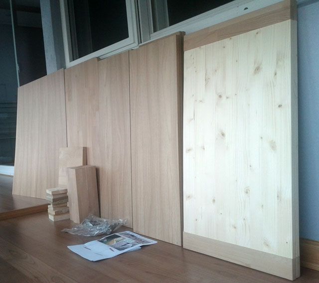 싱크대 상부장을 이용한 수납장겸 테이블