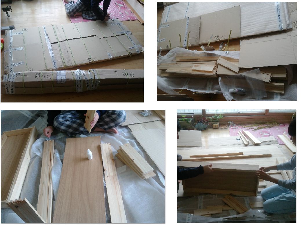 원목 건강 양쪽서랍 식탁(소나무)