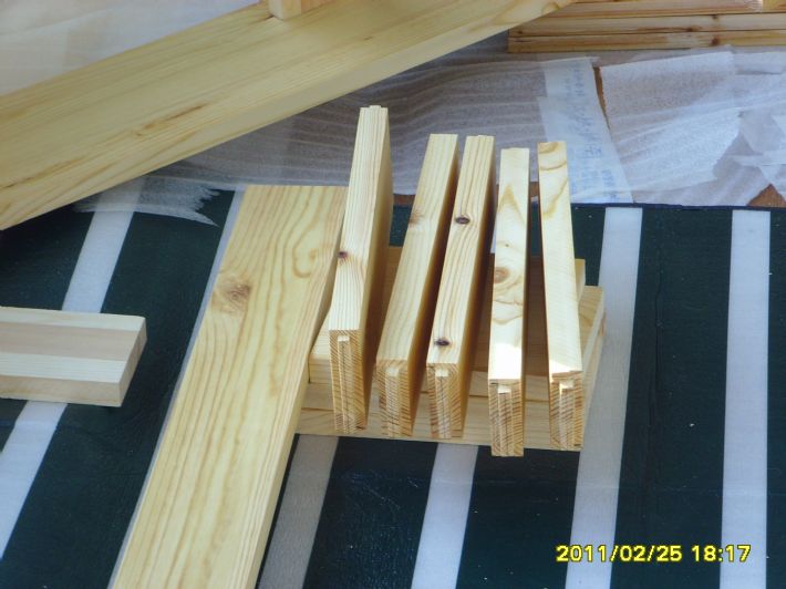 집성목으로 침대 만들기