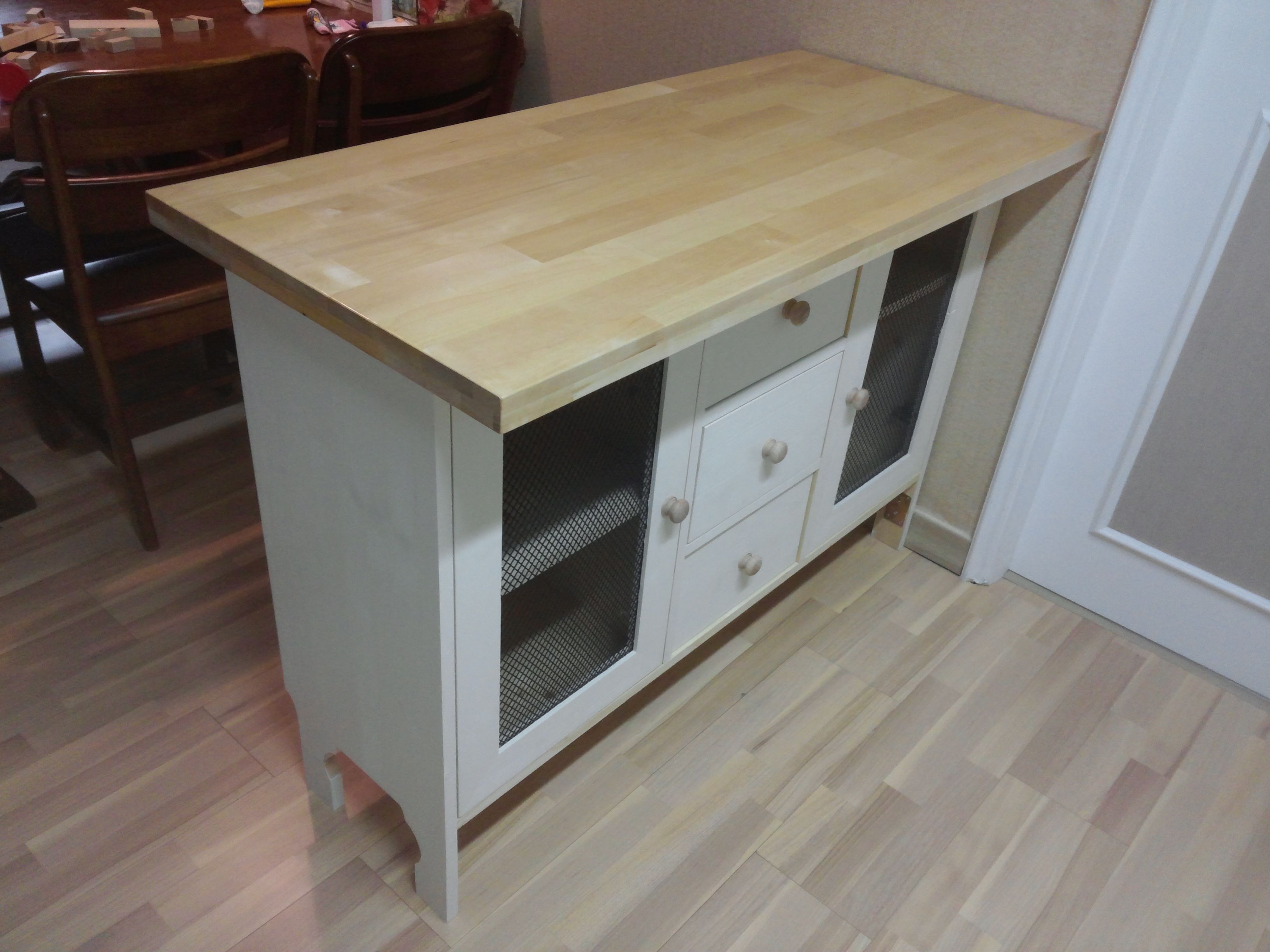 주방 아일랜드 식탁겸용 수납장