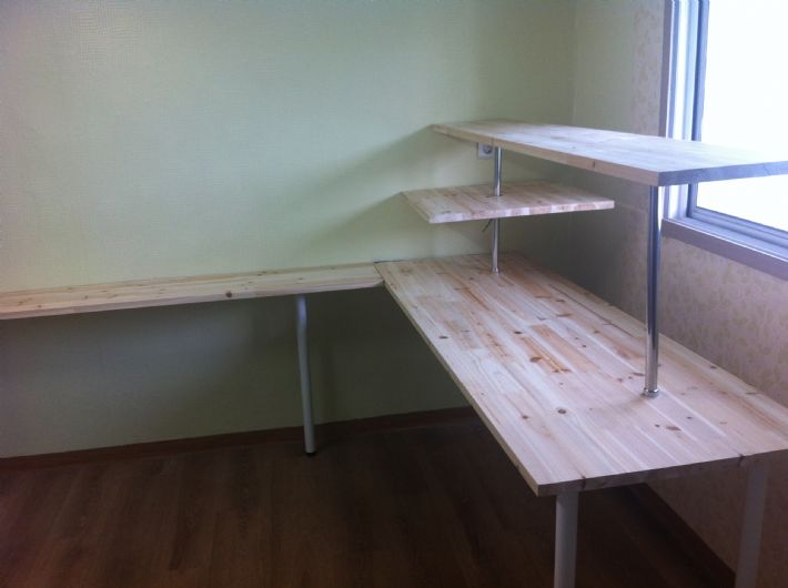 삼나무 집성목 책상