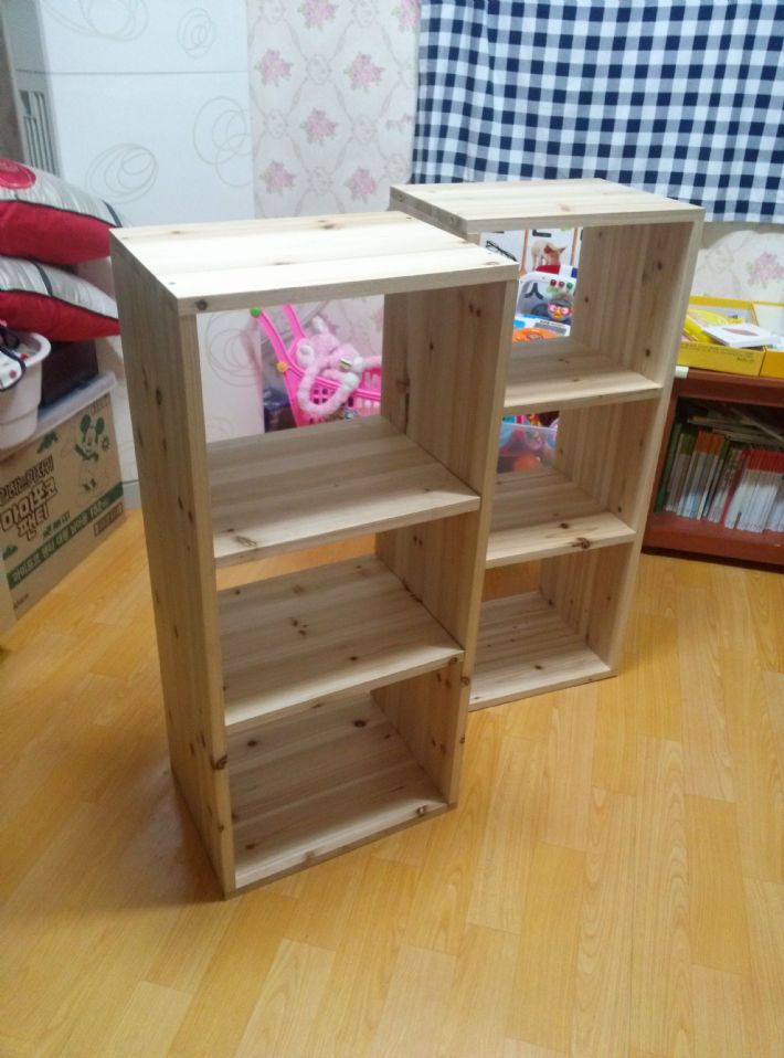 삼나무 간편 책장 만들기.