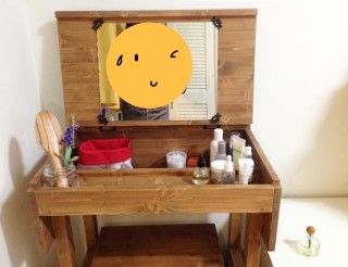 스프러스 집성목으로 만든 화장대