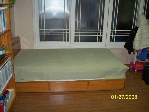 원목 2층 슬라이드 침대