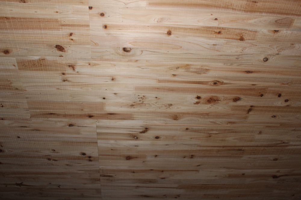 삼나무 판재를 이용한 천정시공