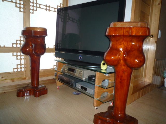 통나무로 만든 스피커