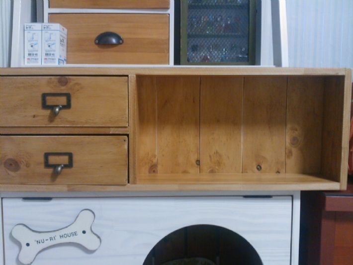 다이*표 작은서랍이용하여 선반장 꾸미기