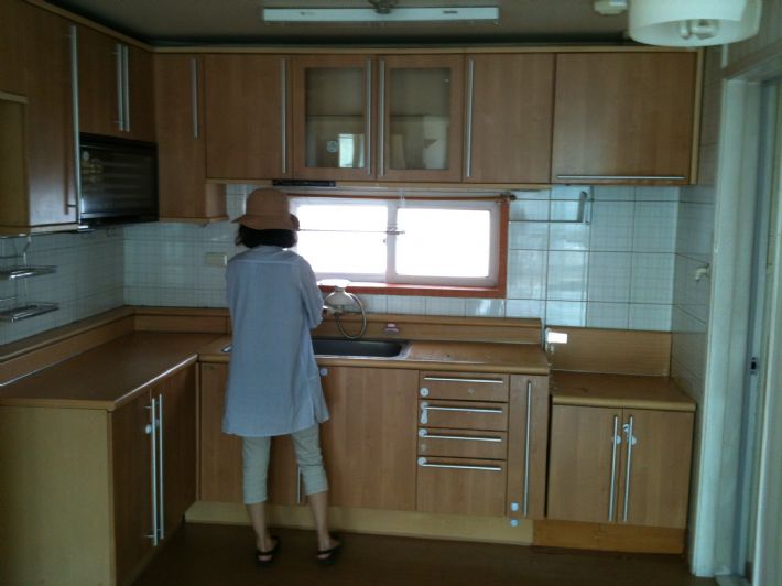 집성목 판재로 싱크대 상판 만들기