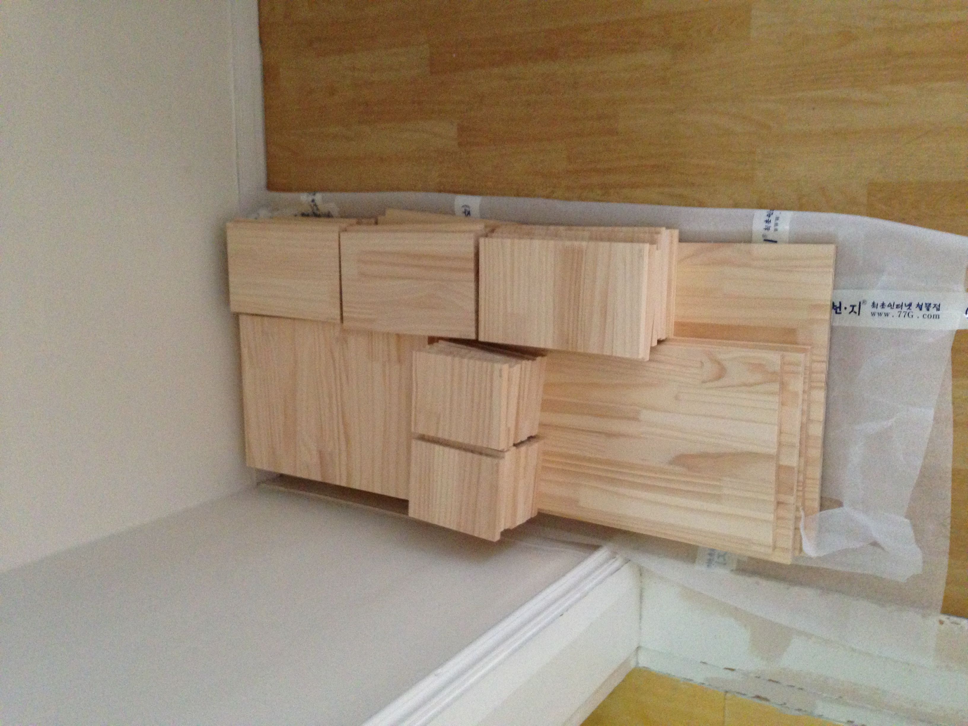 집성목으로 만든 눈물나는 TV장 정복기~