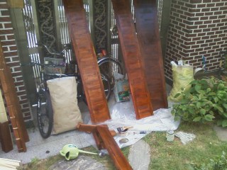 건강 24mm 원목 침대(서랍없음)(소나무) 2번째 작업