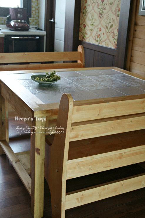 벤치형 원목의자 만들기