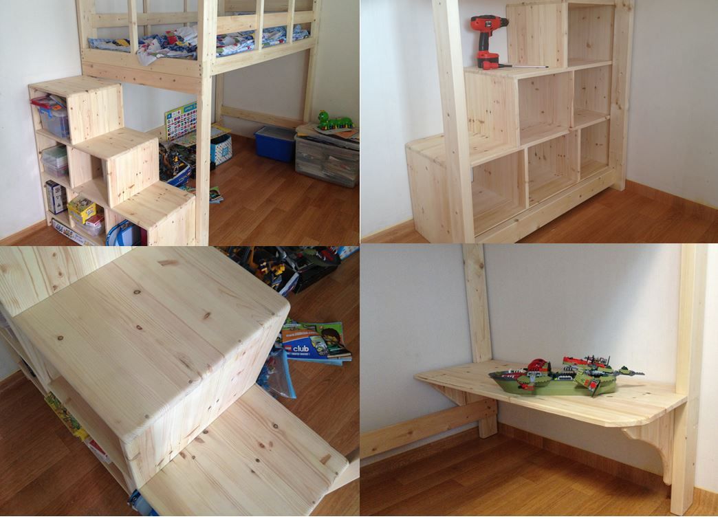 책장형태의 벙커침대용 계단