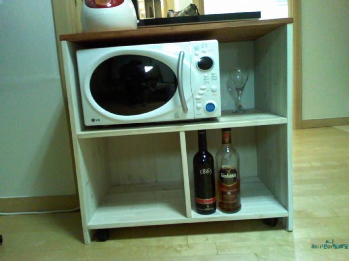 전자렌지 수납장/실꽂이