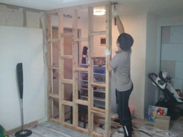 스윙도어로 중문만들었네요 ㅎㅎ