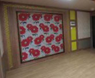 나무 모자이크 아트월로 변신~^^*