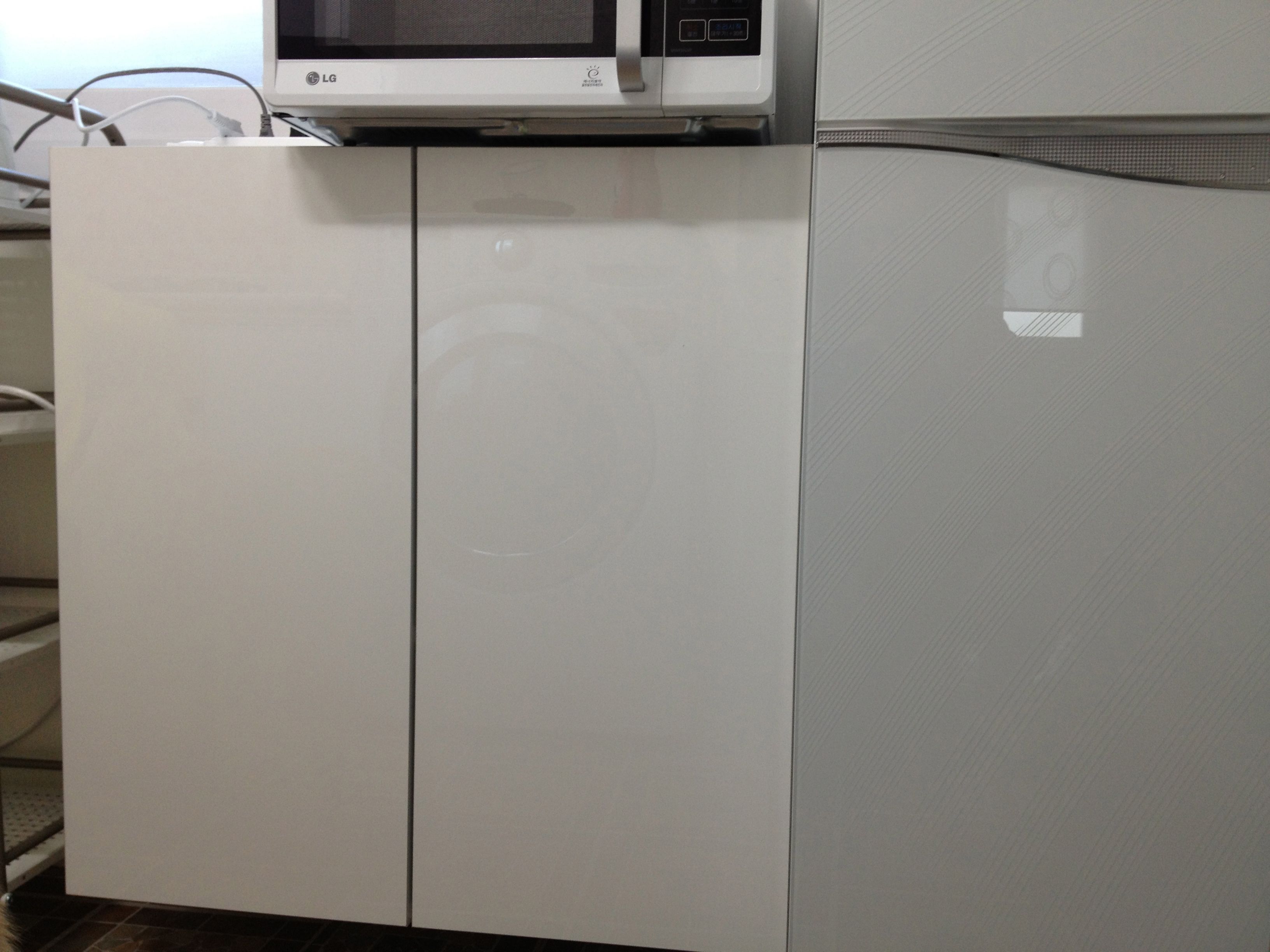 싱크 상부장이 수납장으로