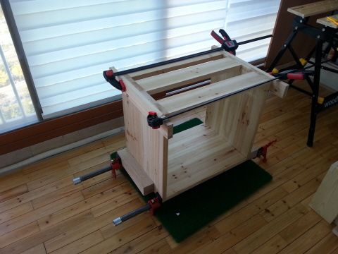 욕실 세면대 하부장 만들기