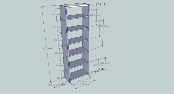 레드파인 24T 집성목으로 만든 책장 5개