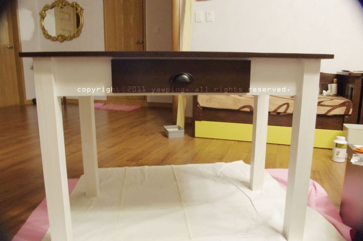 <천연원목건강서랍책상(스프러스)>