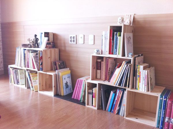 몬드리안공간박스로 만든 책장