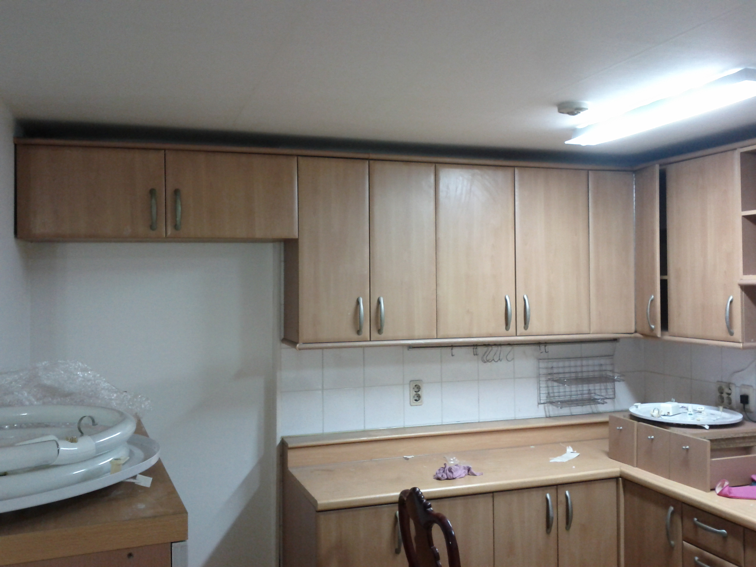 싱크대 상판 문짝 하부장 교체