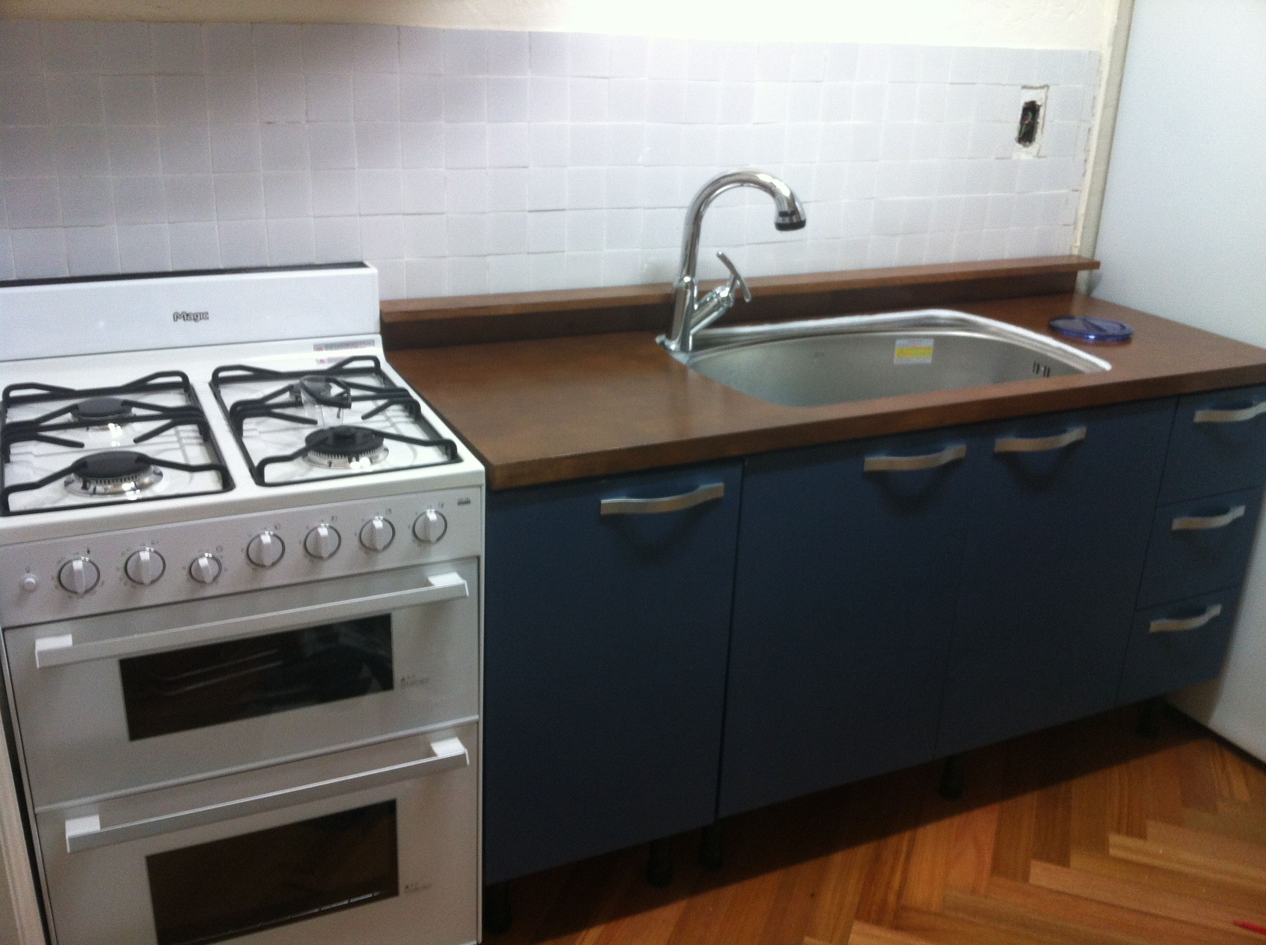 원목상판으로 싱크대 리폼하기