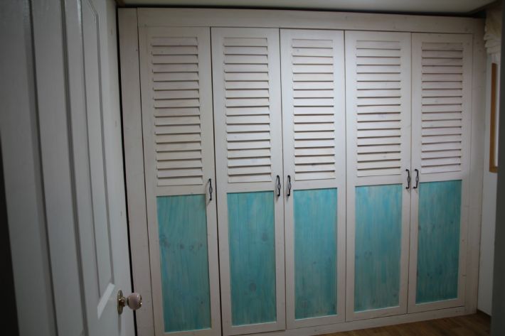 원목패널 시즈닝 붙박이장 