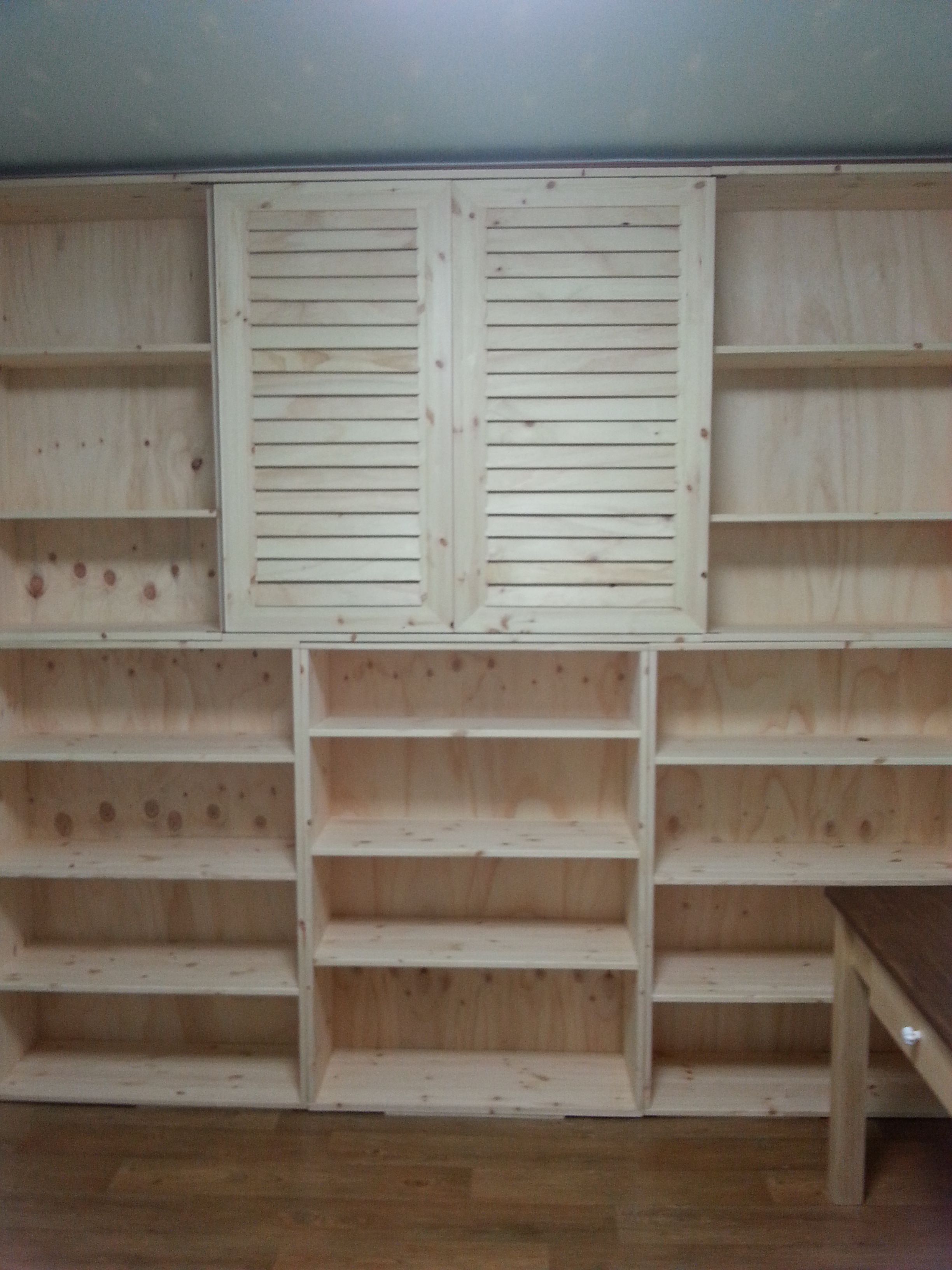 100% 맟춤책장 아들래미 갤러리 미닫이 책장^^