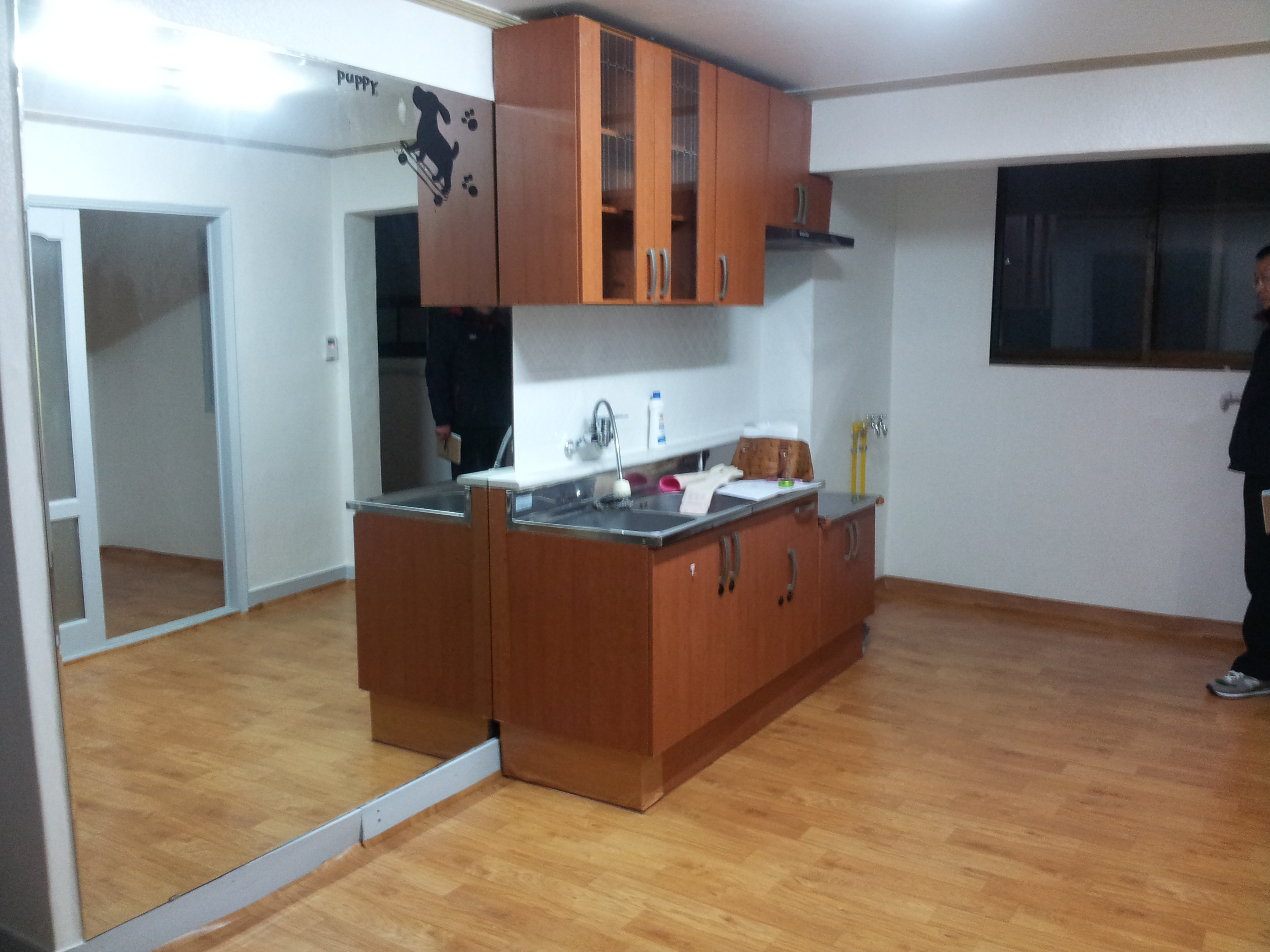 자작나무 싱크대상판작업