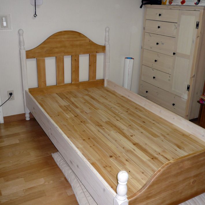 평상형 침대 만들기(베이직 프린세스 원목침대)