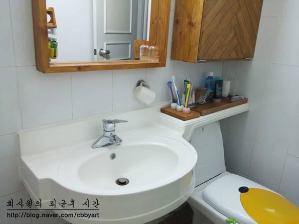 히노끼로 만든 세면대