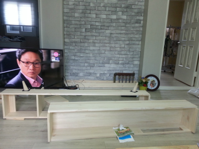 티비장, 아일랜드바, 신발장식대 만들기.