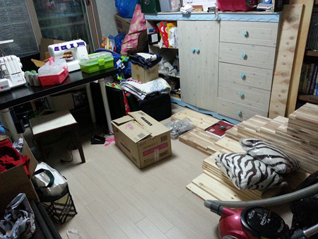 아카시아 집성목으로 만든 공간박스