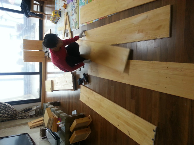 초보가 만든 거실책장