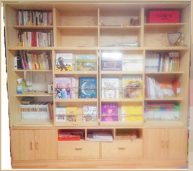 미송 슬라이딩 tv 거실장