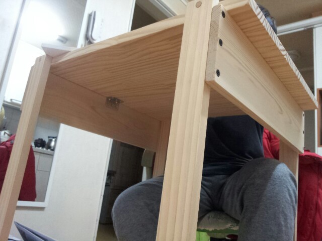 집성목 사이드 테이블 및 간이 책상 DIY
