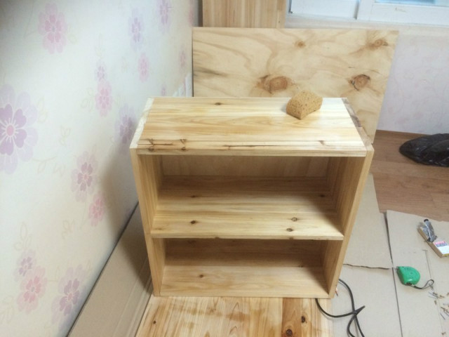 삼나무 집성목 책상