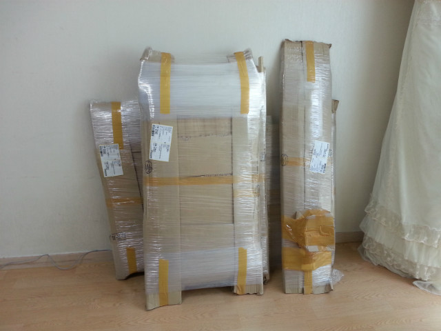 무늬목 합판으로 사무실가구 정수기정리대