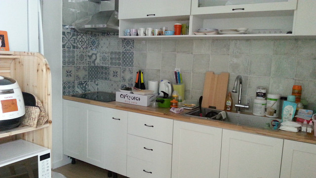 처음 만들어보 씽크대와 렌지 수납장