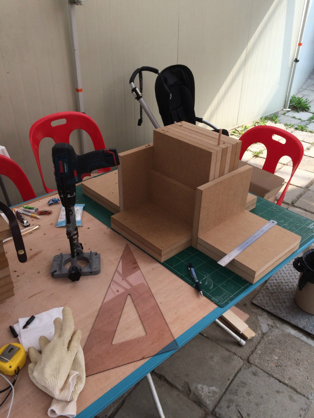 MDF 25mm(도면대로 자르기) 활용 책장 DIY