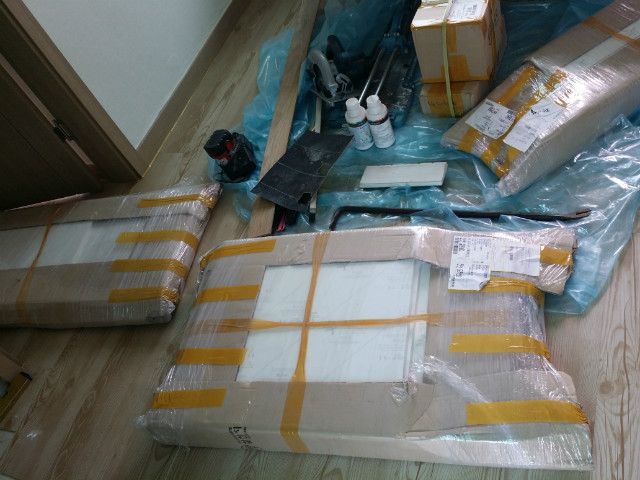 27년된 주택 2층 공간 싱크대 제작.