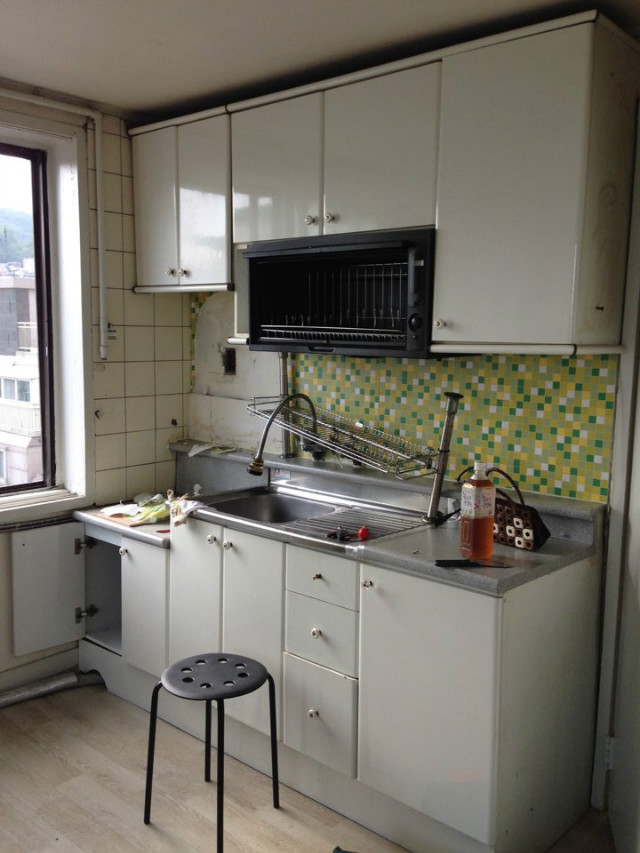 원목상판과 싱크대 만들기