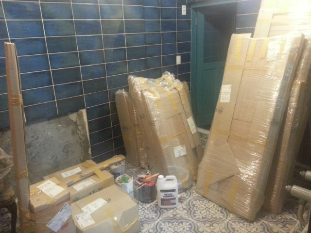 원목으로 만든 싱크대