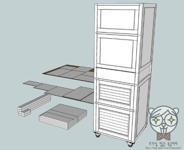 전자렌지 수납장 만들기 diy입니다.