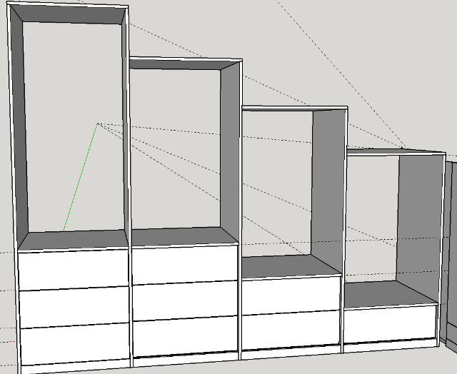 코딩 합판으로 판든 붙박이장
