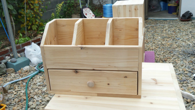 자투리 나무(삼나무 12mm)를 활용한 미니 수납장