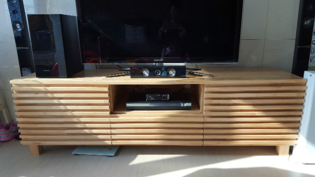 엘더 집성목 거실장